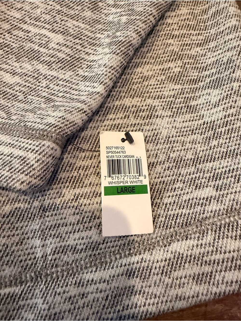 Van Heusen Never Tuck Life Large Slim Fit Fleece Button Front Shirt Jacket NWT - Picture 5 of 8